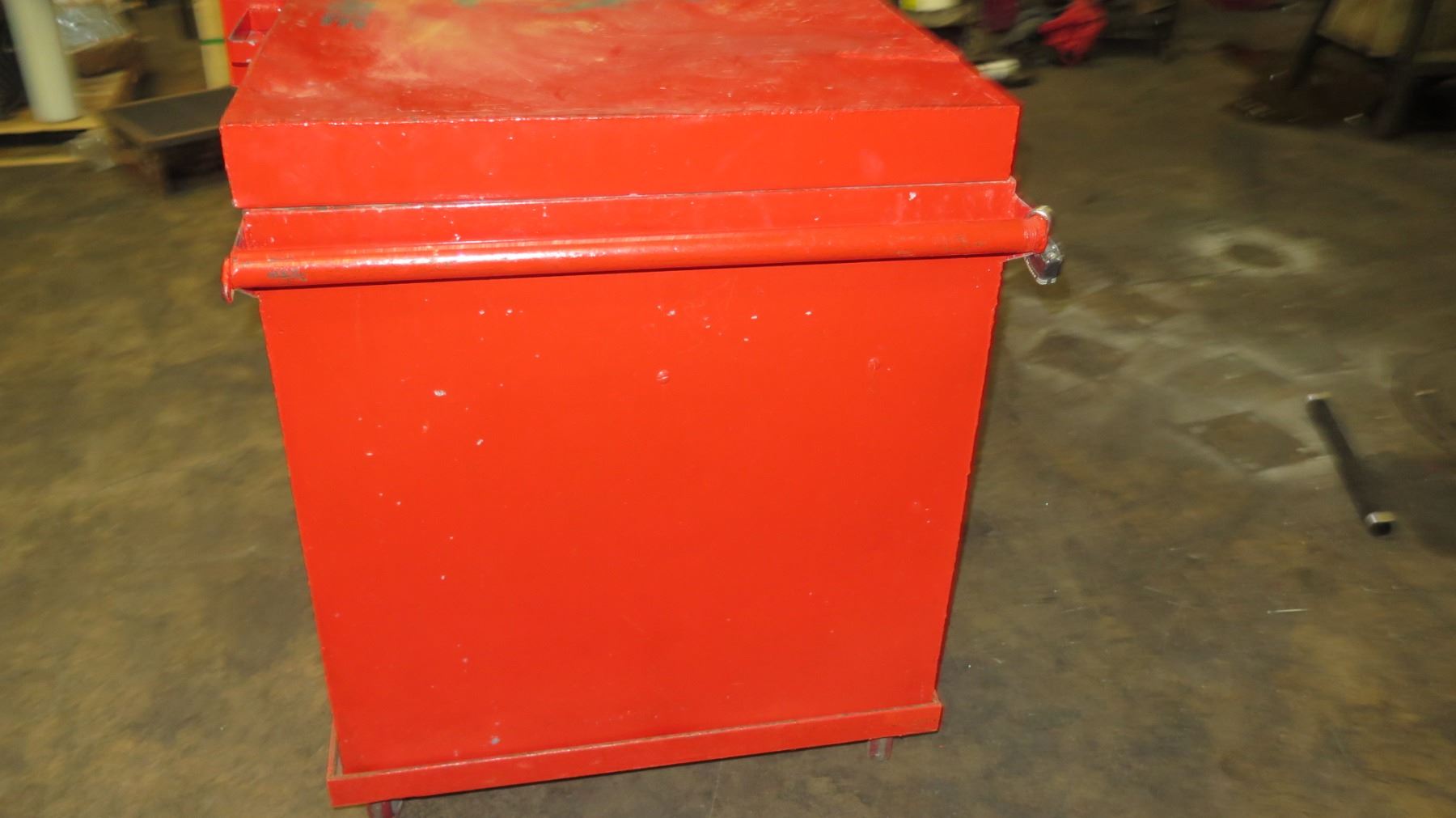 Rolling/Locking Metal Job Box, Red, 48