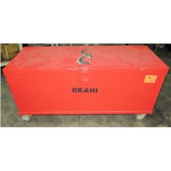 Rolling/Locking Metal Job Box, Red, 55.5" L x 22.5" D x 27.5" H