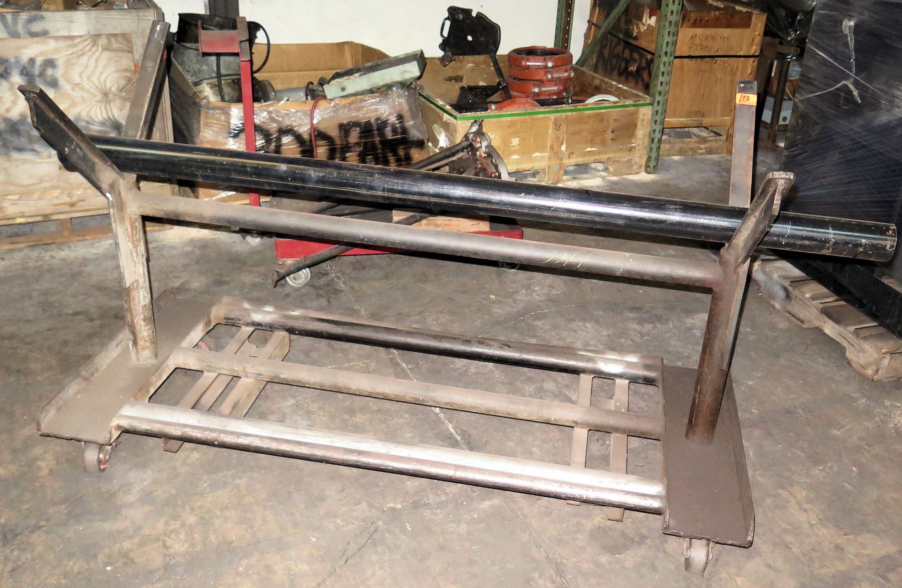 V Pipe Rack Shop V Pipe Rack on Wheels with Black Pipe (approx. 66