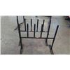 Image 1 : Qty 2 Black Metal Utility Pipe Racks