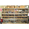 Image 1 : Divided Shelf w/Contents: Nuts, Bolts, Screws, Clamps & Misc Fittings