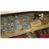 Image 2 : Divided Shelf w/Contents: Nuts, Bolts, Screws, Clamps & Misc Fittings