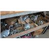 Image 3 : Divided Shelf w/Contents: Nuts, Bolts, Screws, Clamps & Misc Fittings