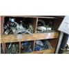 Image 4 : Divided Shelf w/Contents: Nuts, Bolts, Screws, Clamps & Misc Fittings
