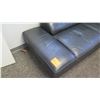 Image 2 : Black Faux Leather Chaise/Loveseat (79"L x 37" Depth, 33" Back Ht
