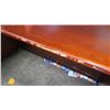 Image 8 : Wooden Modular Desk Ensemble w/Hutch & Executive Chair (largest desk piece 6' x 39", hutch piece 6' 