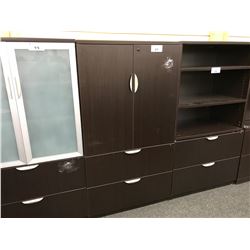 5.5' 2 DRAWER LATERAL FILE CABINET WITH DOUBLE DOOR STORAGE CABINET