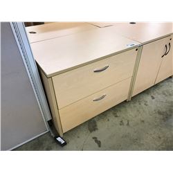 MAPLE 2 DRAWER LATERAL FILE CABINET