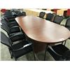 Image 1 : CHERRY 10' RACETRACK BOARDROOM TABLE