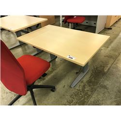 MAPLE 4' MOTORIZED ADJUSTABLE HEIGHT TECH DESK