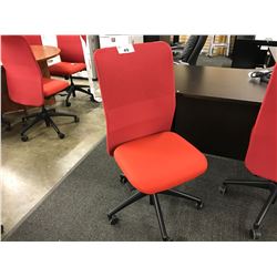 KNOLL ESSENTIALS RED MESH BACK WORK CHAIR