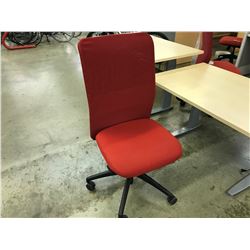 KNOLL ESSENTIALS RED MESH BACK WORK CHAIR