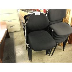 BLACK PATTERN STACKING SIDE CHAIR