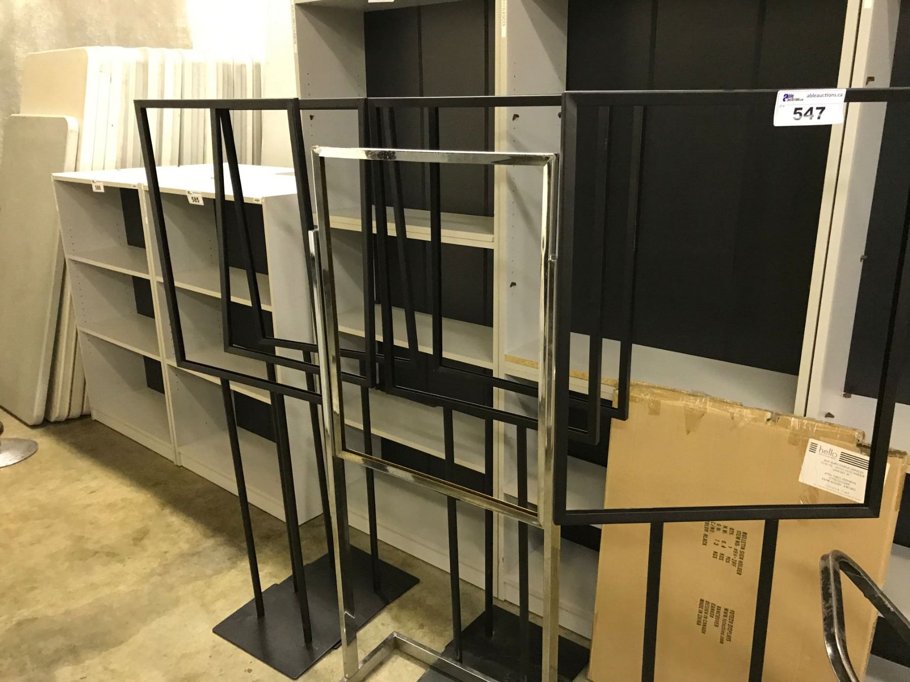 8 FREE STANDING SIGN HOLDERS - Able Auctions