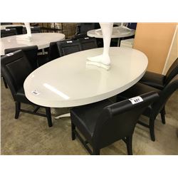 WHITE ILLUMINATED 6' OVAL TABLE