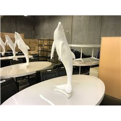 WHITE 3' DOLPHIN STATUE