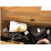Image 1 : CONTENTS OF JOB BOX INC. ASSORTED MOPED/SCOOTER PARTS, HAND TOOLS AND MORE