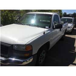 2003 GMC SIERRA 2500 2DR PU, WHITE, VIN # 1GTEC14X63Z133002