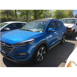 2018 HYUNDAI TUCSON 1.6T, 4DR SUV, BLUE, VIN # KM8J3CA22JU619301