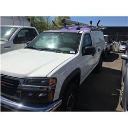 2007 GMC CANYON, WHITE, 2DRPU, GAS, AUTOMATIC, VIN#1GDDS14E178119271, 249,189KMS, RD,AW,AC, 1 ICBC