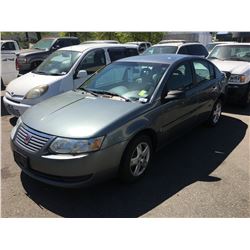 2006 SATURN ION, GREY, 4DRSD, GAS, AUTOMATIC, VIN# 1G8AJ55F56Z196849, 167,375KMS,