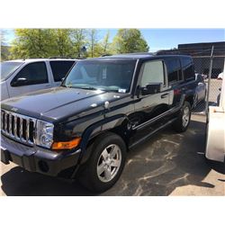 2007 JEEP COMMANDER 4X4, 4DR SUV, BLACK, VIN # 1J8HG48K17C546934