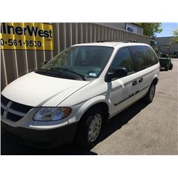 2007 DODGE CARAVAN 4DRSW, WHITE, GAS, AUTOMATIC, VIN#1D4GP21R378147756, 112,250KMS,