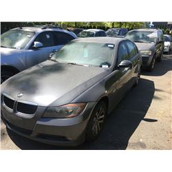 2006 BMW 325I, 4DR SEDAN, GREY, VIN # WBAVB13516PT16341