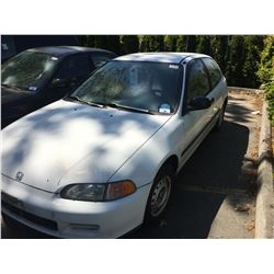 1995 HONDA CIVIC CX, 2DR HATCHBACK, WHITE, VIN # 2HGEH2441SH005229