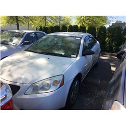 2007 PONTIAC G6, 4DR SEDAN, WHITE, VIN # 1G2ZG58B274104793