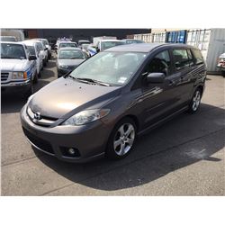 2007 MAZDA 5, 4DRSW, GREY, VIN # JM1CR293170148311
