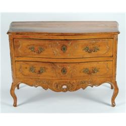 Mid 18th Century French Provincial Walnut Commode fitted two full length drawers above a pierced and