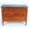 Image 1 : Late 18th Century Italian Straight Front Commode with three long drawers, flanked by fluting, fitted