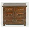 Image 1 : 17th Century Oak Chest of Drawers a rectangular top above three panelled drawers raised on bun feet,