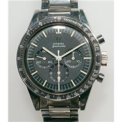 Men's Omega Speedmaster Wristwatch With Chronograph circa 1965; serial #25446461; 17 jewel movement 