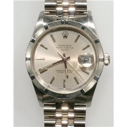 Men's Rolex Oyster Perpetual Date Wristwatch circa 1978; reference #15200; serial #5343471; 31 jewel