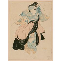 Tokokuni 2 (19th c.) THE ACTOR ICHIKAWA MONNOSUKE IN CHARACTER, woodblock print, vertical oban  