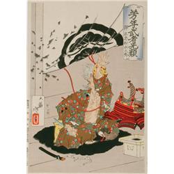 Toyokuni 3rd (1786-1864) MITATE SANJUROKKASEN NO UCHI: SAKANOUE KORENARI, woodblock print, vertical 