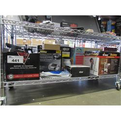 MR HEATER LITTLE BUDDY, HEADPHONE AMP, TRAILER LIGHTS, SPRAYER, DAY/NIGHT PLUS SOLAR VENT, MISC