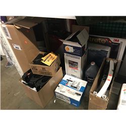 KEYBOARD ARM, FURNACE FILTERS, SHOWER WALL BAR, UNDER FURNACE AIR DEFLECTOR, MOUSE BAIT STATIONS,