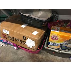 PET BED, LITTER BOXES, LARGE CAT TREE, CAT FOOD, BIRD FOOD, CAT LITTER, PET CRATE, ETC