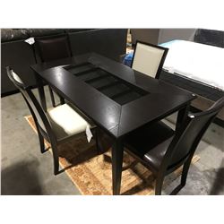 5 PCE CONTEMPORARY TABLE & CHAIRS SET