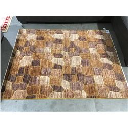 MODERN WOOL HAND KNOTTED PERSIAN AREA RUG APPROX. 6 1/2' X 5' (RETAIL VALUE $2,980.00)