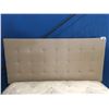 Image 2 : KING SIZE LIGHT BEIGE UPHOLSTERED BED - HEADBOARD, FOOTBOARD & RAILS