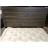 Image 2 : QUEEN SIZE CONTEMPORARY GREY FINISH BED - HEADBOARD, FOOTBOARD & RAILS
