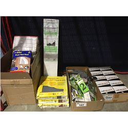 GROUP OF MISC. ITEMS - WINDOW BLINDS/ASST'D ADDRESS NUMBERS/DRYER VENT