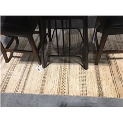 GABBEH - WOOL HAND KNOTTED PERSIAN AREA RUG APROX. 6'5" X 4'1" (RETAIL VALUE $3,200.00)