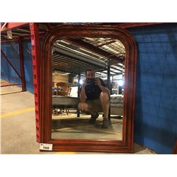 WOOD FRAMED DECORATIVE WALL MIRROR 30" X 40"