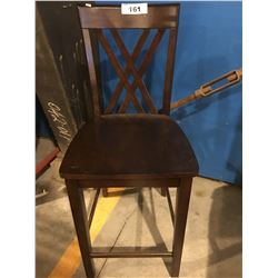 CHOCOLATE BROWN FINISHED COUNTER HEIGHT CHAIR