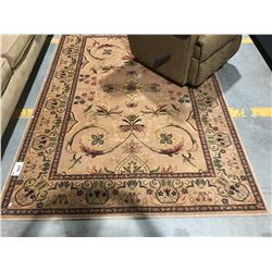 ORIENTAL MACHINE WOVEN AREA RUG APPROX 8' X 5' (RETAIL VALUE $2,030.00)